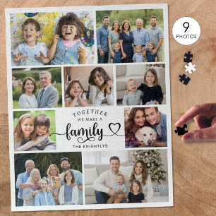Puzzle Ensemble, nous faisons une famille 9 Photo Cœur