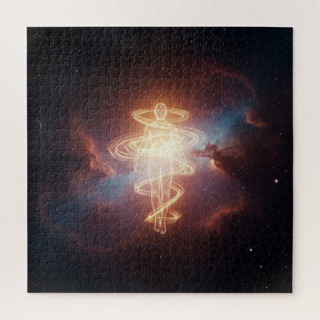 Puzzle Entité spirituelle éclatante flottant dans l'unive (Vertical)