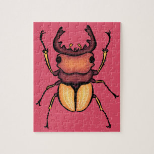 Puzzle Entomologie rose de l'insecte du scarabée