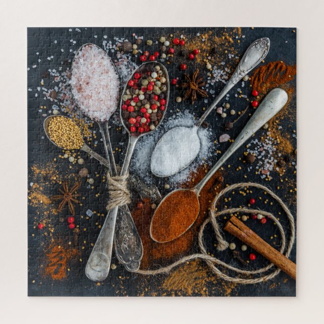 Puzzle Épices de poivre de sel Condiments Cuisine Aliment (Vertical)
