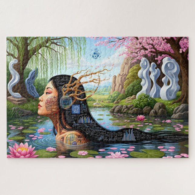Puzzle "Equations in Bloom" - Un portrait numérique (Horizontal)
