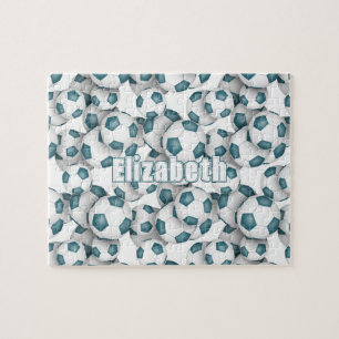 Puzzle Équipe blanche turquoise couleurs filles garçons s