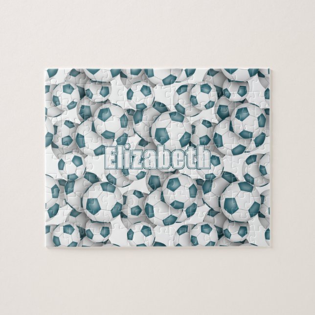 Puzzle Équipe blanche turquoise couleurs filles garçons s (Horizontal)