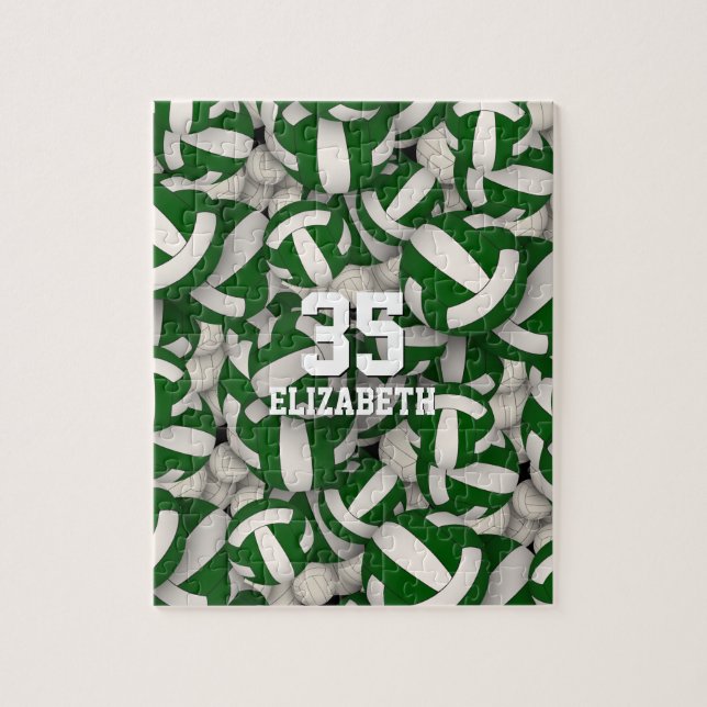 Puzzle équipe de couleur verte blanche couleurs filles vo (Vertical)