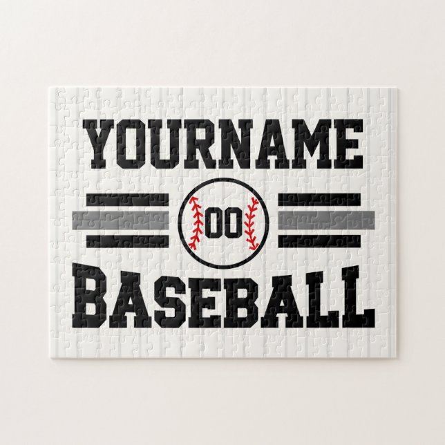 Puzzle Équipe de joueurs de baseball rétro personnalisés  (Horizontal)