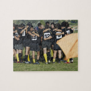 Puzzle Équipe de rugby se tenant en cercle