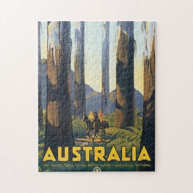 Puzzle Équitation Australie Vintage (Vertical)