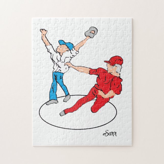 Puzzle :  Er ist sicher / Baseball  (Vertikal)