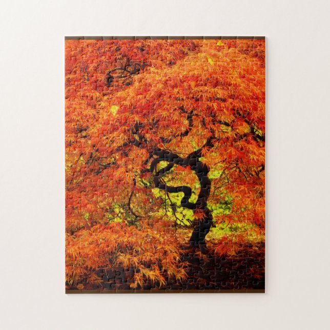 Puzzle Érable japonais à l'automne Automne Orange Challen (Vertical)