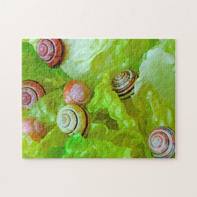 Puzzle Escargots sur laitue 252 pièces (Horizontal)