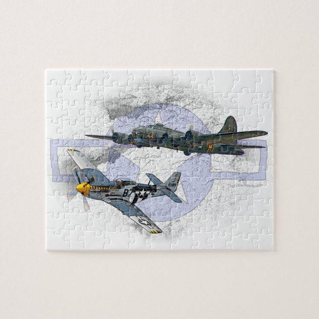 Puzzle Escorte de vol du mustang P-51 (Horizontal)