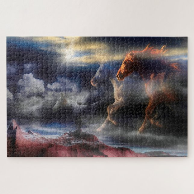 Puzzle Esprits de Cheval Sauvages COURONT JUSQU'À DEMAIN (Horizontal)