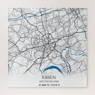 Puzzle Essen Deutschland Plan de la ville Voyage simple