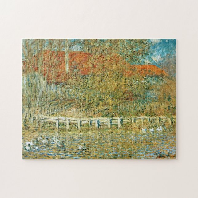 Puzzle Étang avec canards en automne Monet Art (Horizontal)