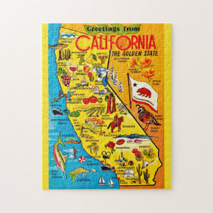 Puzzle État coloré de Californie