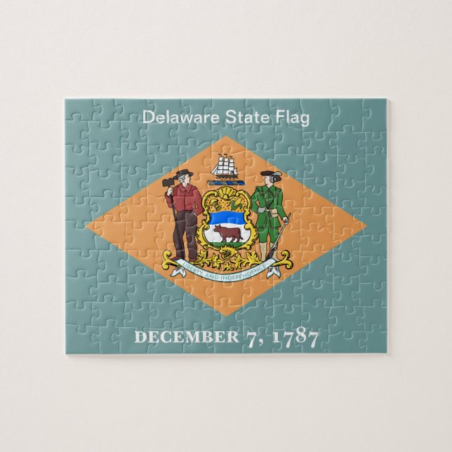 Puzzle État du Delaware Indicateur 8x10 (Horizontal)