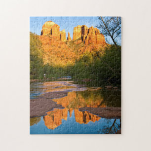 Puzzle États-Unis, Arizona. Cathedral Rock au coucher du