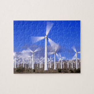 Puzzle États-Unis, Californie, Mojave. Vue d'une éolien
