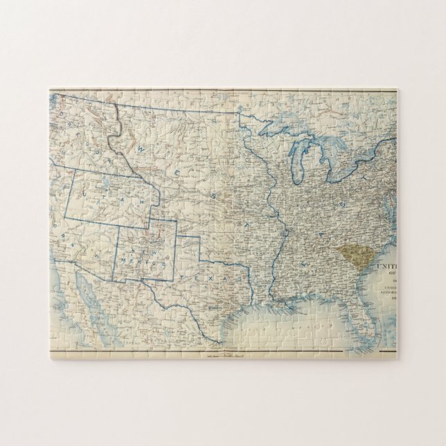 Puzzle États-Unis, décembre 1860 (Horizontal)