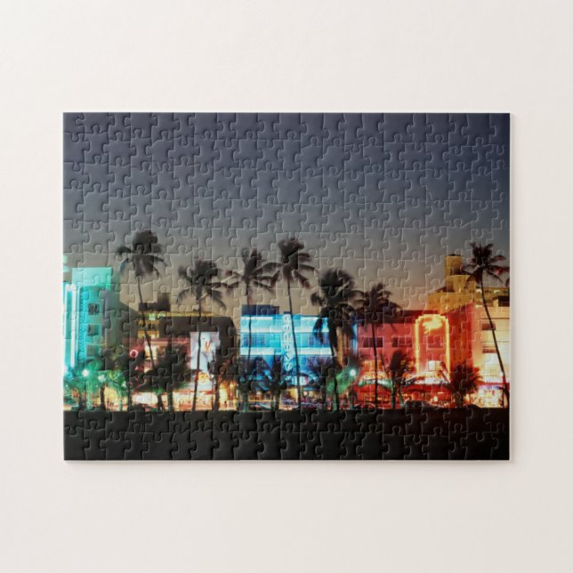 Puzzle États-Unis, Floride, Miami Beach, Ocean Drive, Art (Horizontal)