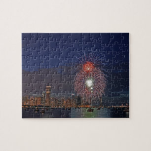 Puzzle États-Unis, Illinois, Chicago, feux d'artifice du 