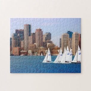 Puzzle États-Unis, Massachusetts. Skyline 4 de Boston Wa