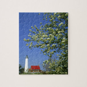 Puzzle États-Unis, Michigan, East Tawas. Phare de Tawas a