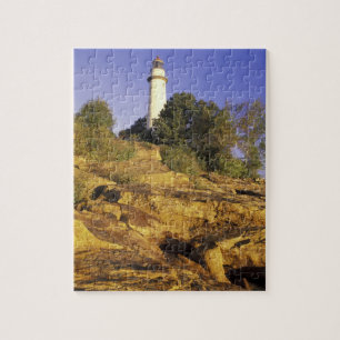 Puzzle États-Unis, Michigan, lac Huron. La Pointe aux Ba