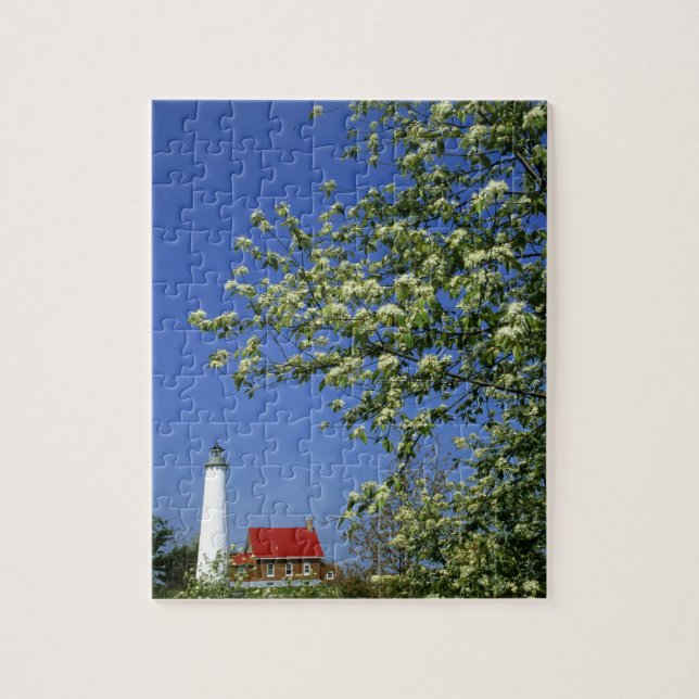 Puzzle États-Unis, Michigan, Tawas Est. Phare de Tawas av (Vertical)