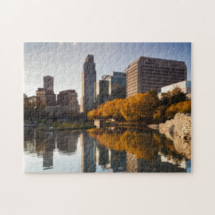 Puzzle États-Unis, Nebraska, Omaha, Gene Leahy Mall, Sky