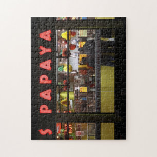 Puzzle États-Unis, New York. Gray's Papaya : fenêtre