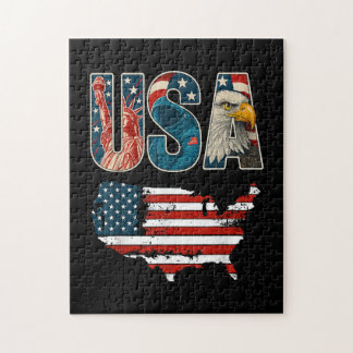 Puzzle Etats-Unis Patriotique 4 juillet Amérique Drapeau