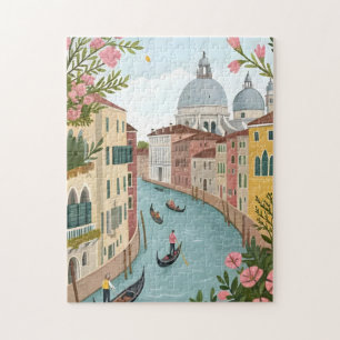 Puzzle Été Européen Casse-tête du Canal de la Ville