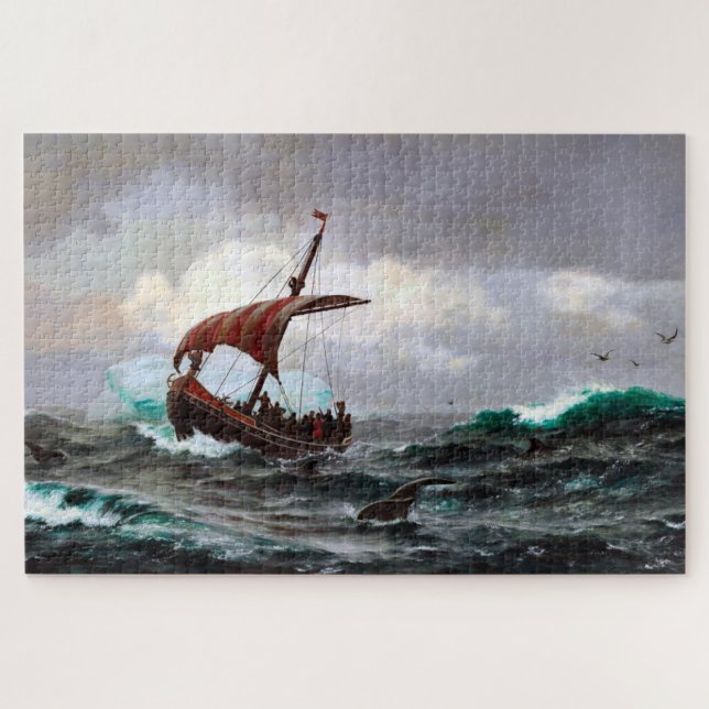 Puzzle Été viking sur la côte du Groenland Année 1000 (Horizontal)
