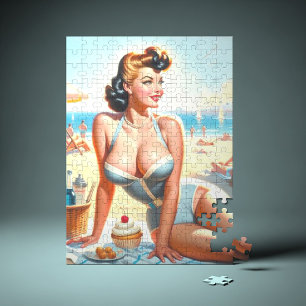 Puzzle Été vintage fille à l'épingle