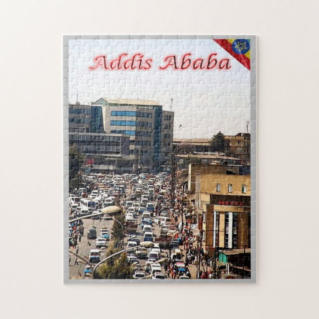 Puzzle Ethiopie - Addis Abeba - Le Centre Animé - (Vertical)