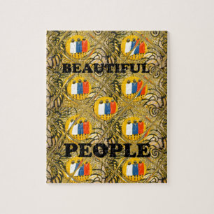 Puzzle Ethnic African Art Design Imprimer : Beautiful Peo