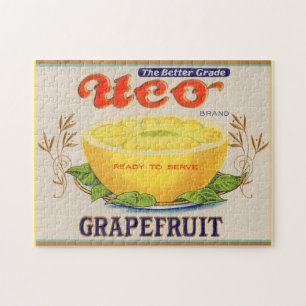 Puzzle étiquette de pamplemousse de marque Uco dans les a