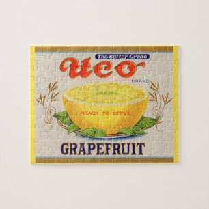 Puzzle étiquette de pamplemousse de marque Uco dans les a
