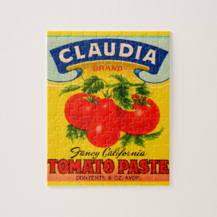Puzzle étiquette de pâte de tomates Claudia dans les anné