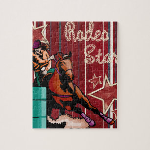 Puzzle Étoile de rodéo de Western Rodeo Cowgirl Barrel Ra