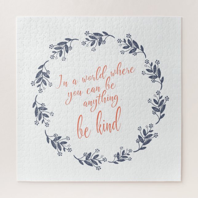 Puzzle Être un texte dans une jolie couronne florale (Vertical)