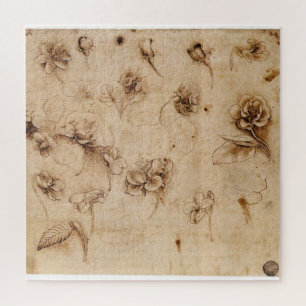Puzzle Étude de fleurs – Léonard de Vinci (1500)