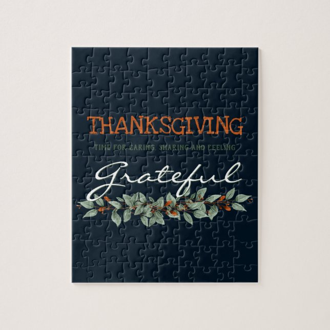 Puzzle Eucalyptus moderne se sentant Gratuit Thanksgiving (Vertical)