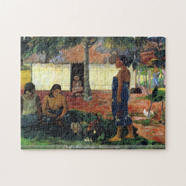 Puzzle EugÃ¨ne Henri Paul Gauguin - Whya sont vous fâchés (Horizontal)
