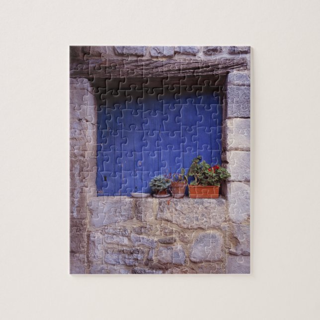 Puzzle Europe, France, Cereste. Une porte bleue ajoute de (Vertical)