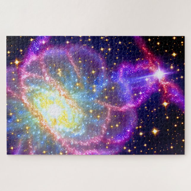 Puzzle Événement chaotique de violet cosmique en Univers (Horizontal)