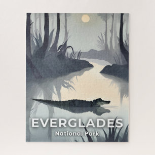 Puzzle Everglades National Park   Alligator à l'aquarelle