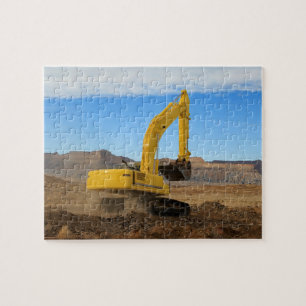 Puzzle Excavateur jaune