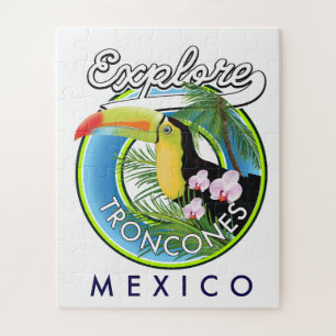 Puzzle Explorez le logo rétro de Troncones Mexique